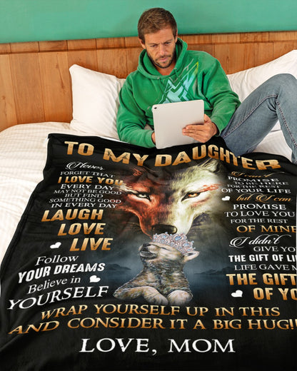 To My Daughter From Mom - Blanket