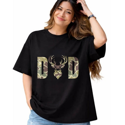 Funny Hunting Shirt, Gift For Hunting Lover Unisex T-Shirt/Hoodie/Sweatshirt HLT00 - Old School Camo Dad Hunting, Camouflage Deer Father_s Day T-Shirt
