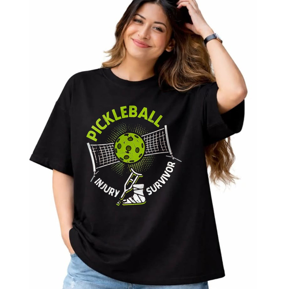 Funny Pickleball Shirt, Pickleball Lover Unisex T-Shirt/Hoodie/Sweatshirt HLT00 - Pickleball Injury Survivor Funny Pickle Sports Player for Seniors T-Shirt