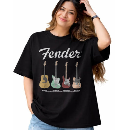 Guitar Lover Shirt, Funny Guitar UnisexT-Shirt/Hoodie/Sweatshirt HLT00 - Fender Vintage Guitar Lineup T-Shirt Small