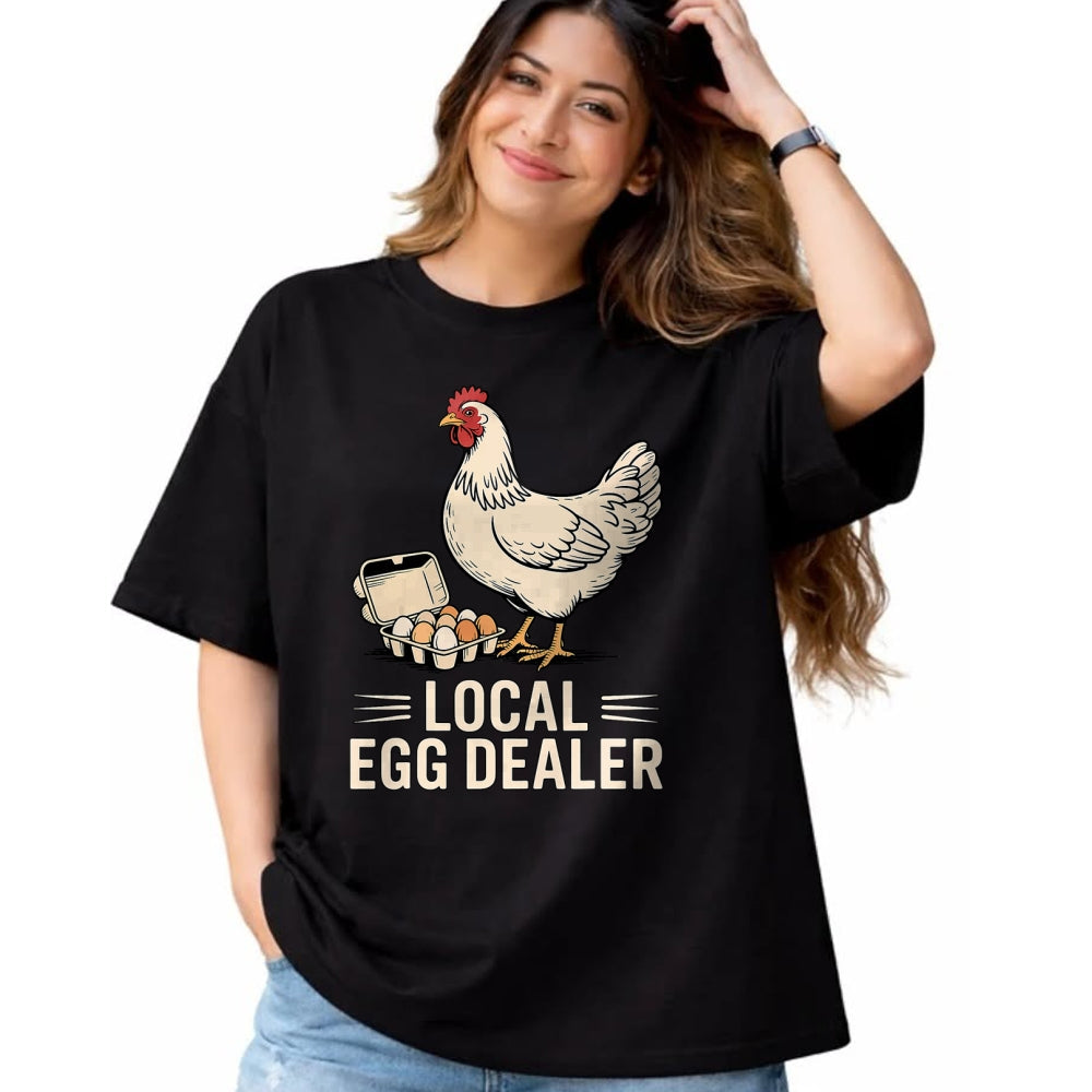 Best Farmer Life Shirt, Funny Farmer UnisexT-Shirt/Hoodie/Sweatshirt HLT00 - Vintage Local Egg Dealer Chicken Funny Farmer Easter T-Shirt