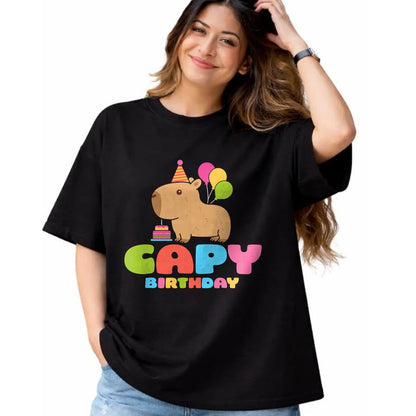 Cute Capybara Shirt, Funny Capybara Unisex T-Shirt/Hoodie/Sweatshirt HLT00 - Capy Birthday Capybara Lover Funny Rodent Animal Bday Party T-Shirt