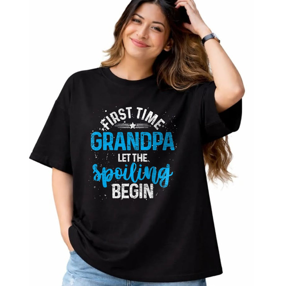 Best Grandpa Shirt, Proud Grandpa Unisex T-Shirt/Hoodie/Sweatshirt HLT00 - First Time Grandpa Let The Spoiling Begin Future Grandpa T-Shirt