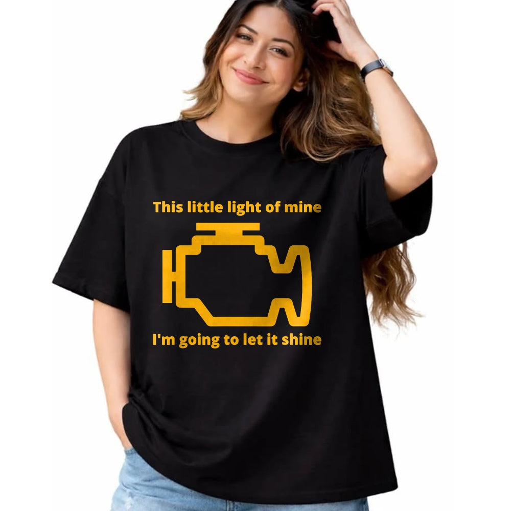 Best Mechanic Life Shirt, Funny Mechanic UnisexT-Shirt/Hoodie/Sweatshirt HLT00 - This Little Light of Mine - Check Engine Light T-Shirt T-Shirt