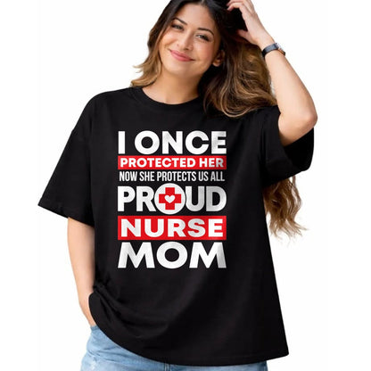 Funny Nurse Shirt, Nurse Unisex T-Shirt/Hoodie/Sweatshirt HLT00 - Proud Nurse Mom Love RN Daughter T-Shirt
