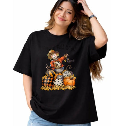 Best Thanksgiving Family Shirt , Funny Thanksgiving UnisexT-Shirt/Hoodie/Sweatshirt HLT00 - Scarecrow Happy Fall Y'all Pumpkin Thanksgiving Halloween T-Shirt