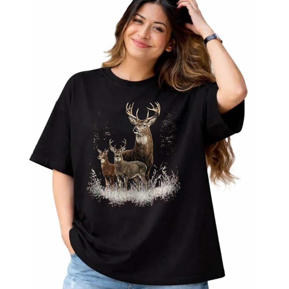 Funny Hunting Shirt, Gift For Hunting Lover Unisex T-Shirt/Hoodie/Sweatshirt HLT00 - Deer Forest Nature Lover Vintage Deer Hunting Hunter T-Shirt, Men, Black, 3X-Large