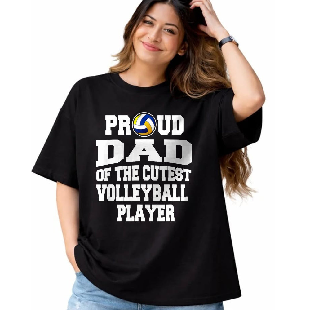 Gift for Dad Shirt, Funny Dad Unisex T-Shirt/Hoodie/Sweatshirt HLT00 – FAMILY 365 Father_s Day Proud Dad of A Volleyball Player T-Shirt