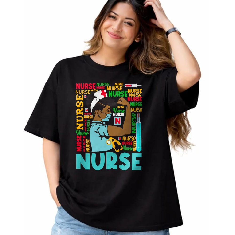 Funny Nurse Shirt, Nurse Unisex T-Shirt/Hoodie/Sweatshirt HLT00 - Womens Dy Black Nurse 2020 Costume Black History Month Gifts T-Shirt