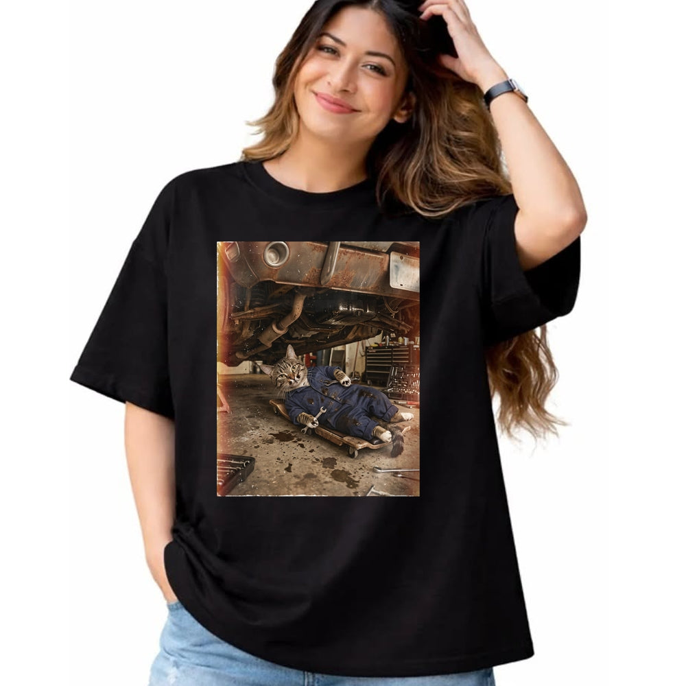 Best Mechanic Life Shirt, Funny Mechanic UnisexT-Shirt/Hoodie/Sweatshirt HLT00 - Cat Meme Funny Cat Lover Meme Humor Hilarious Cat Mechanic T-Shirt