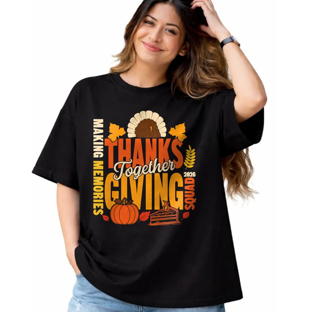 Best Thanksgiving Family Shirt , Funny Thanksgiving UnisexT-Shirt/Hoodie/Sweatshirt HLT00 - Family Thanksgiving Squad 2026 Matching Family Thanksgiving T-Shirt (1)