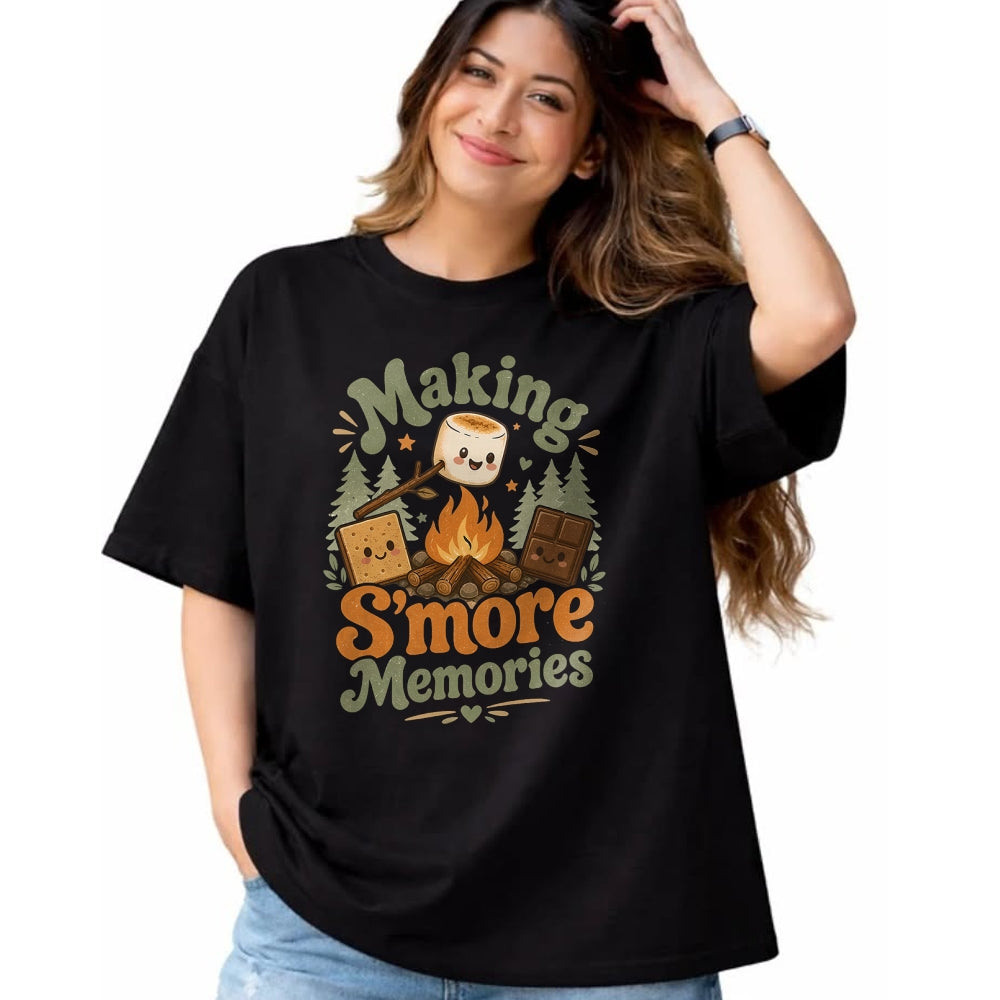 Funny Camping Shirt, Gift For Camping Lover Unisex T-Shirt/Hoodie/Sweatshirt HLT00 - Making Smores Campfire Cute Camping Family Adventure T-Shirt