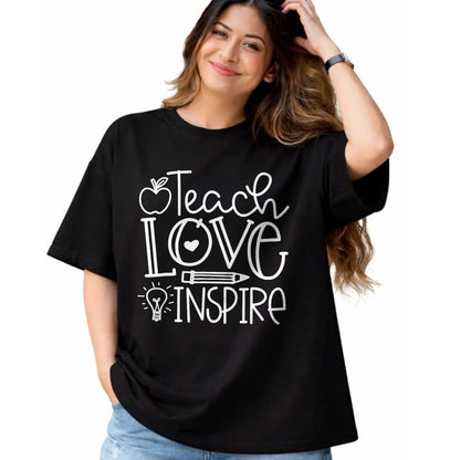 Best Teacher Shirt, Funny Teacher UnisexT-Shirt/Hoodie/Sweatshirt HLT00 - Teacher Shirts Teach Love Inspire Retro Back to School Tees T Shirts for Men and Women
