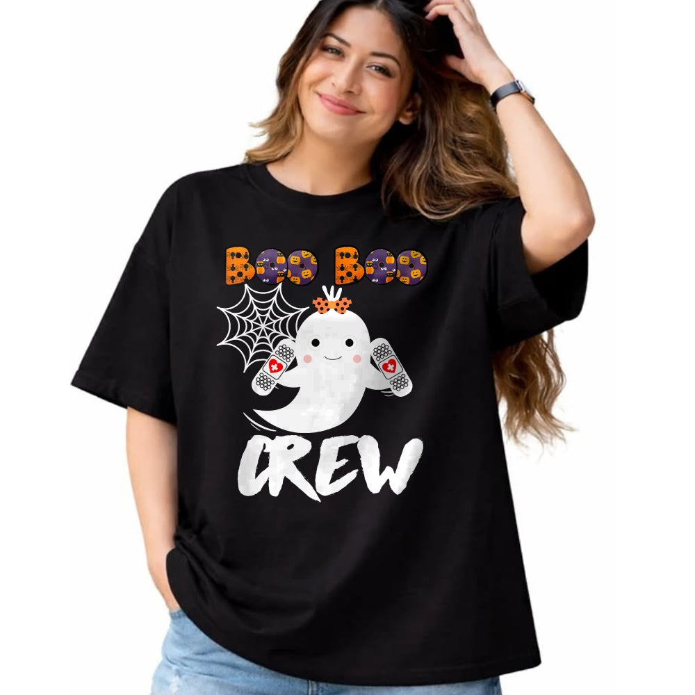 Funny Nurse Shirt, Nurse Unisex T-Shirt/Hoodie/Sweatshirt HLT00 - Boo Boo Crew Nurse Shirt Funny Halloween Costume Fun Gift T-Shirt (1)