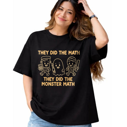 Best Teacher Shirt, Funny Teacher UnisexT-Shirt/Hoodie/Sweatshirt HLT00 - Cute Funny They Did The Monster Math Teachers Halloween T-Shirt (3)