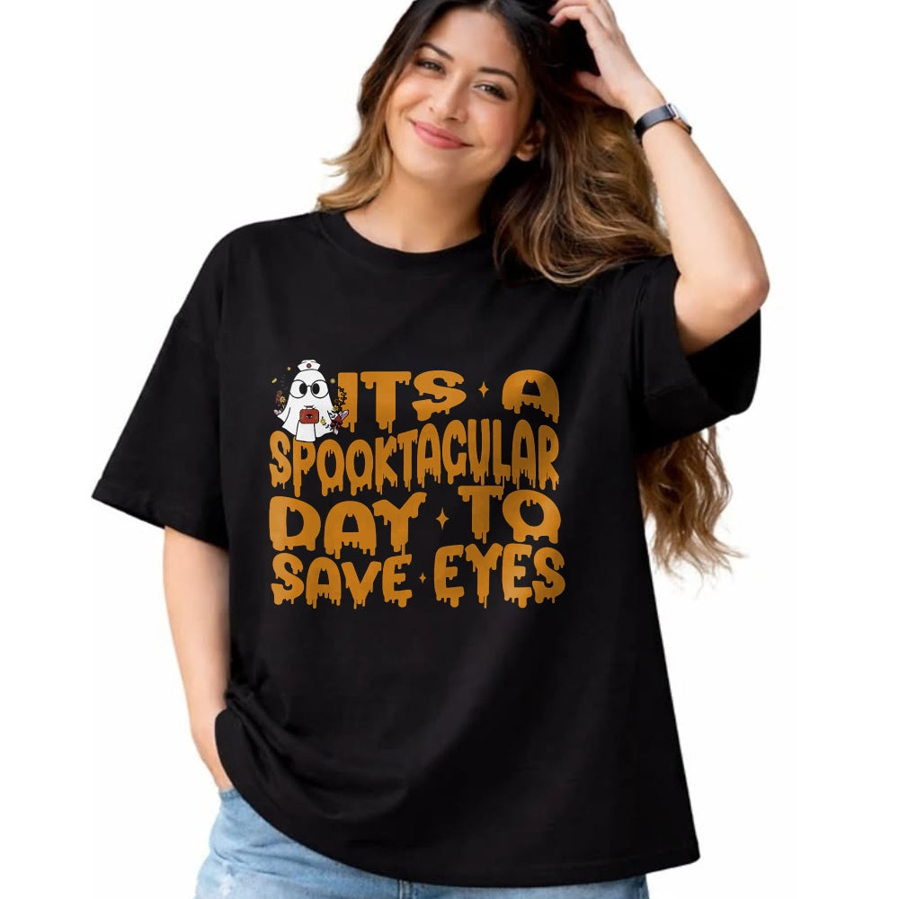 Best Doctor Shirt, Funny Doctor UnisexT-Shirt/Hoodie/Sweatshirt HLT00 - It's A Spooktacular Day to Save Eyes Halloween Eye Doctor T-Shirt
