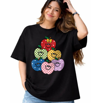 Best Teacher Shirt, Funny Teacher UnisexT-Shirt/Hoodie/Sweatshirt HLT00 - Retro 90s Teacher Apples T-Shirt