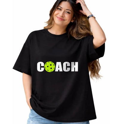 Funny Pickleball Shirt, Pickleball Lover Unisex T-Shirt/Hoodie/Sweatshirt HLT00 - Miftees Pickleball Tees Women_s Black Pickleball Coach T-Shirt