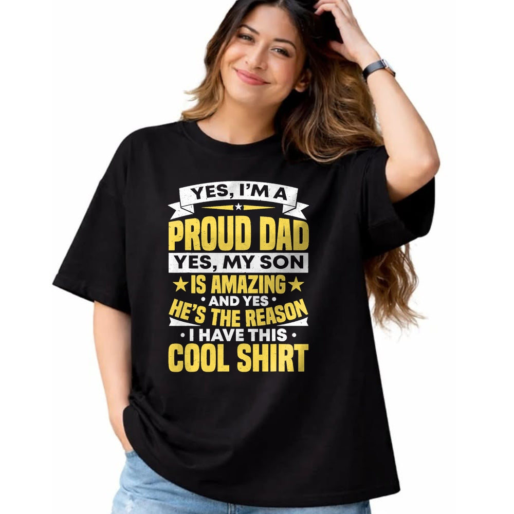 Gift for Dad Shirt, Funny Dad Unisex T-Shirt/Hoodie/Sweatshirt HLT00 – Proud Dad Of A Son Father_s Day From Son T-Shirt