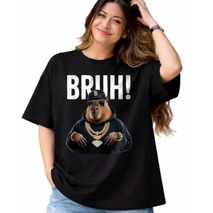 Cute Capybara Shirt, Funny Capybara Unisex T-Shirt/Hoodie/Sweatshirt HLT00 - Stylish Hip Hop Capybara Long Sleeve T-Shirt