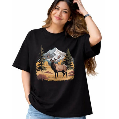 Funny Hunting Shirt, Gift For Hunting Lover Unisex T-Shirt/Hoodie/Sweatshirt HLT00 - Mountain Elk Wildlife Scene – Nature Outdoor Hunting T-Shirt