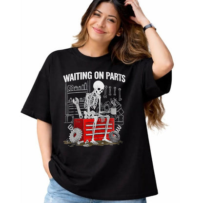 Best Mechanic Life Shirt, Funny Mechanic UnisexT-Shirt/Hoodie/Sweatshirt HLT00 - Funny Waiting On Parts Mechanic Skeleton Auto Repair Life T-Shirt, Men, Black, 3X-Large (1)