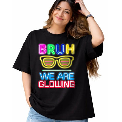 Best Thanksgiving Family Shirt , Funny Thanksgiving UnisexT-Shirt/Hoodie/Sweatshirt HLT00 - Bruh We are Glowing in My Glowing Era Group Team Tie Dye T-Shirt