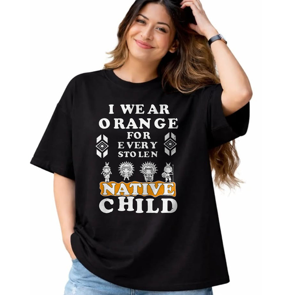 Native American T-Shirts, Vintage Native American Unisex T-Shirt/Hoodie/Sweatshirt HLT00 - I Wear Orange For Every American Native Child Indian Prid