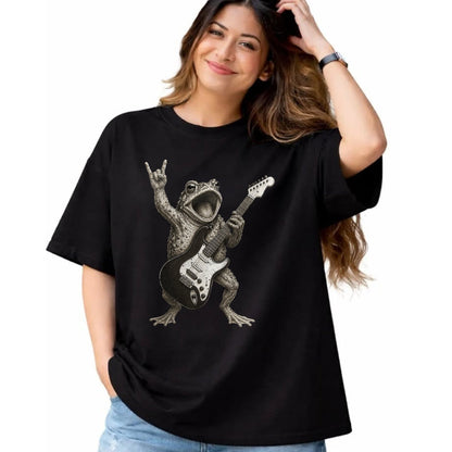 Guitar Lover Shirt, Funny Guitar UnisexT-Shirt/Hoodie/Sweatshirt HLT00 - Frog Playing Guitar Rock and Roll Funny T-Shirt