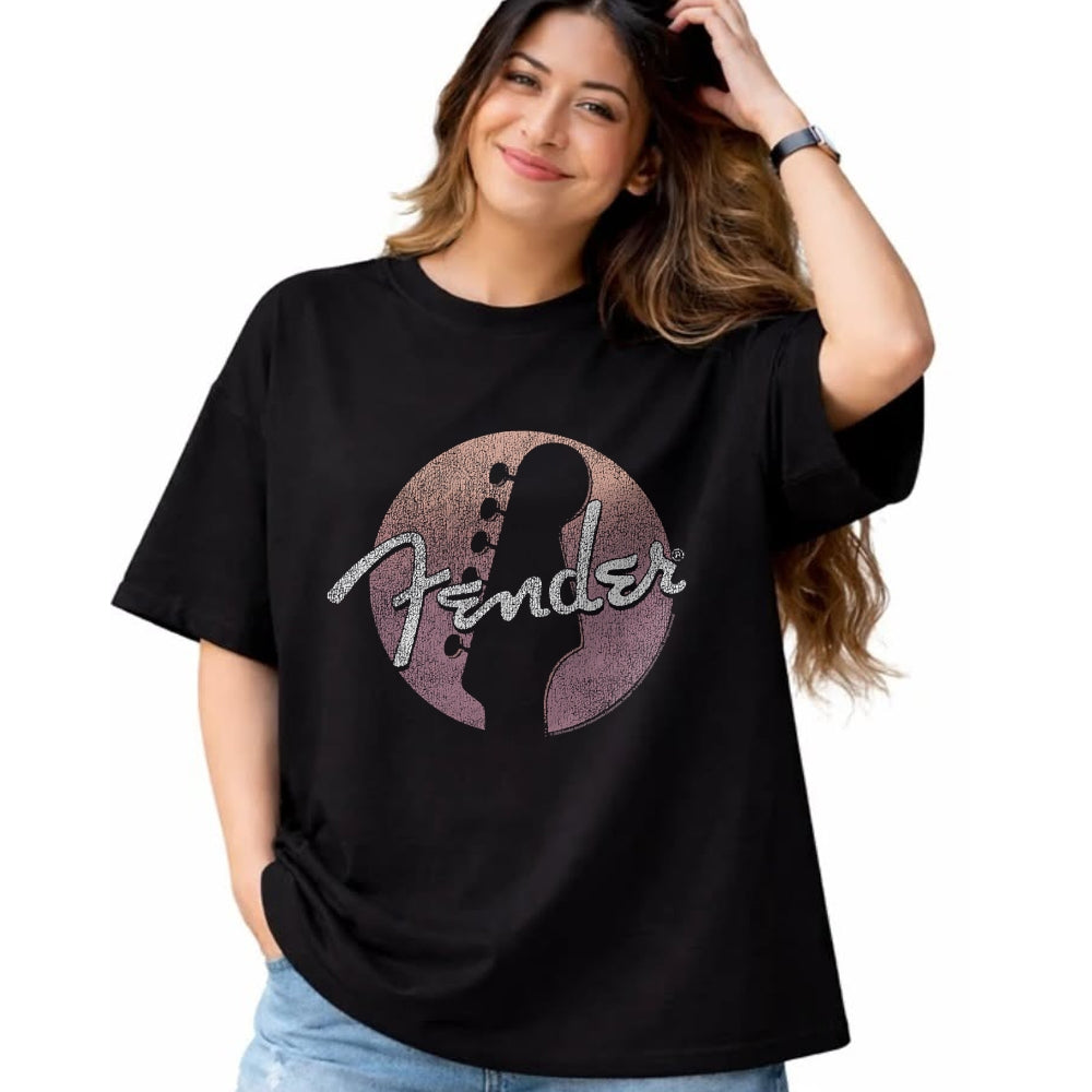 Guitar Lover Shirt, Funny Guitar UnisexT-Shirt/Hoodie/Sweatshirt HLT00 - Fender Circle Guitar Headstock Logo T-Shirt