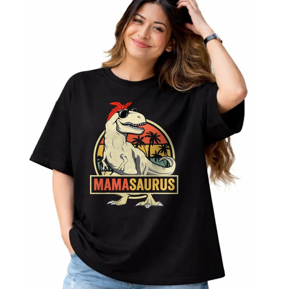Gift for Mom Shirt, Funny Mom Unisex T-Shirt/Hoodie/Sweatshirt HLT00 - Mamasaurus T Rex Dinosaur Mama Saurus Family Matching Women T-Shirt