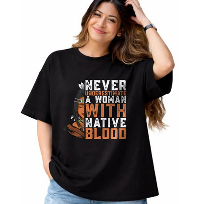 Native American T-Shirts, Vintage Native American Unisex T-Shirt/Hoodie/Sweatshirt HLT00 - Indian A Woman With Native Blood Native American