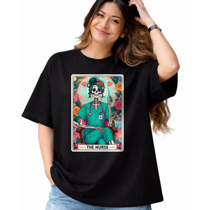 Funny Nurse Shirt, Nurse Unisex T-Shirt/Hoodie/Sweatshirt HLT00 - The Nurse Tarot Card T-Shirt