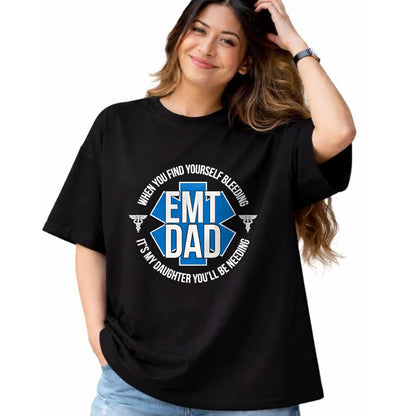Gift for Dad Shirt, Funny Dad Unisex T-Shirt/Hoodie/Sweatshirt HLT00 – EMT Father Proud Emergency Medical Technician Dad T-Shirt