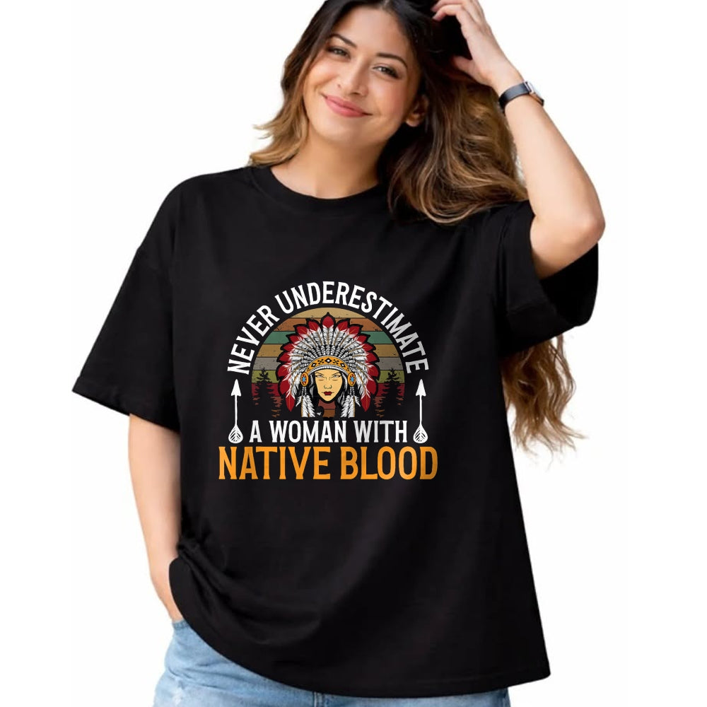 Native American T-Shirts, Vintage Native American Unisex T-Shirt/Hoodie/Sweatshirt HLT00 - Native American Heritage Indigenous Woman With Native Blood