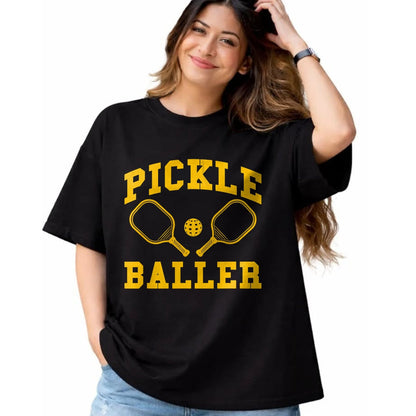 Funny Pickleball Shirt, Pickleball Lover Unisex T-Shirt/Hoodie/Sweatshirt HLT00 - Funny Pickle baller Quote Paddleball Pickleball Player retro T-Shirt