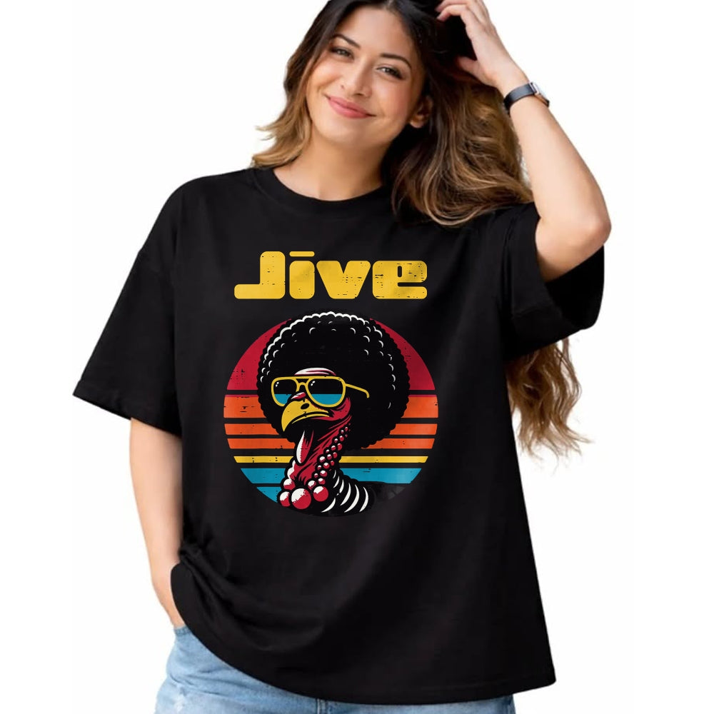 Best Thanksgiving Family Shirt , Funny Thanksgiving UnisexT-Shirt/Hoodie/Sweatshirt HLT00 - Thanksgiving Afro Turkey Jive Vintage 70s Men Women Kids T-Shirt
