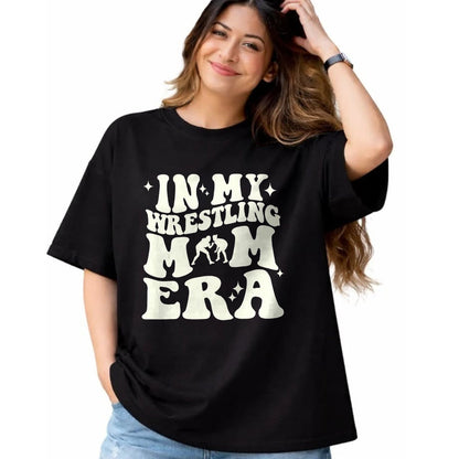 Gift for Mom Shirt, Funny Mom Unisex T-Shirt/Hoodie/Sweatshirt HLT00 - In my wrestling mom era T-Shirt