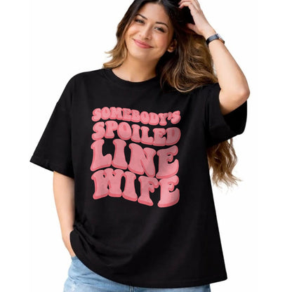 Best Wife Shirt, Wife and Husband Unisex T-Shirt/Hoodie/Sweatshirt HLT00 - Gift for wife T shirt, spoiled wife   Someone's Spoiled Line Wife - Lineman's Wife - Journeyman T-Sh