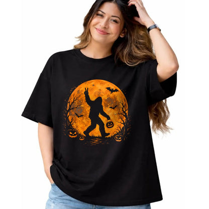 Best Thanksgiving Family Shirt , Funny Thanksgiving UnisexT-Shirt/Hoodie/Sweatshirt HLT00 - Spooky Halloween Bigfoot Pumpkin Funny Halloween Sasquatch T-Shirt