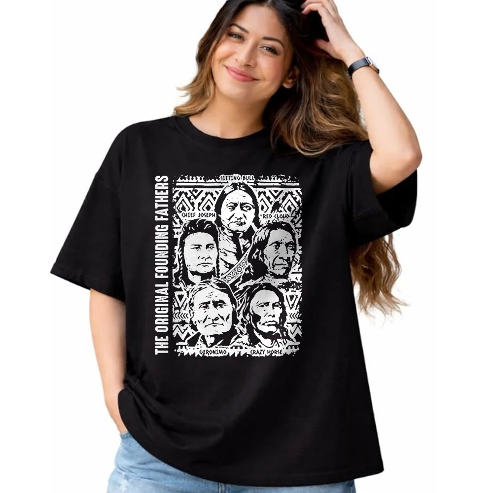 Native American T-Shirts, Vintage Native American Unisex T-Shirt/Hoodie/Sweatshirt HLT00 - The Original Founding Fathers Native American Themed (1)