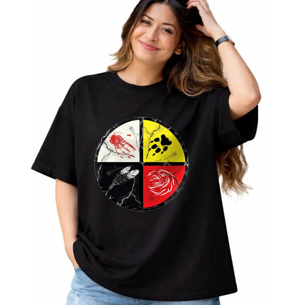 Native American T-Shirts, Vintage Native American Unisex T-Shirt/Hoodie/Sweatshirt HLT00 - Native American Medicine Wheel