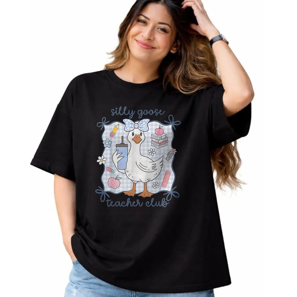 Best Teacher Shirt, Funny Teacher UnisexT-Shirt/Hoodie/Sweatshirt HLT00 - Silly Goose Teacher Club Back to School T-Shirt