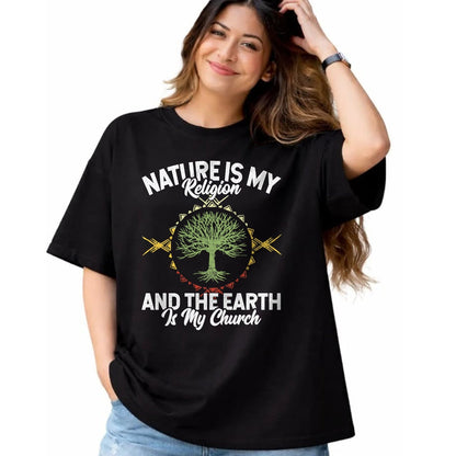 Native American T-Shirts, Vintage Native American Unisex T-Shirt/Hoodie/Sweatshirt HLT00 - Nature Is My Religion Earth Is My Church Native American Day