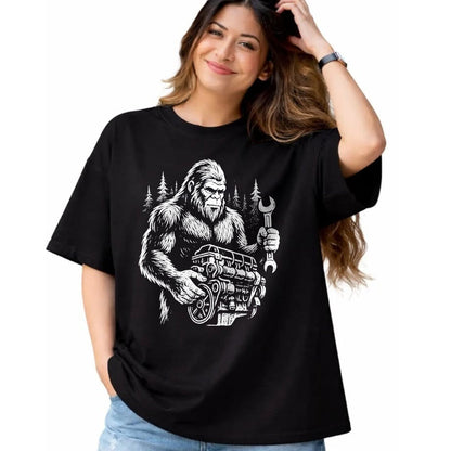 Best Mechanic Life Shirt, Funny Mechanic UnisexT-Shirt/Hoodie/Sweatshirt HLT00 - Funny Mechanic Bigfoot Sasquatch Engine Car Repair T-Shirt