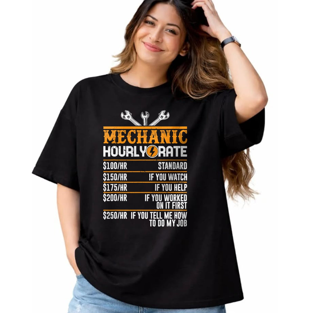 Best Mechanic Life Shirt, Funny Mechanic UnisexT-Shirt/Hoodie/Sweatshirt HLT00 - Best Mechanic Gifts Hourly Rate Mechanics Tees Men's Funny Mechanic T-Shirt Black Small