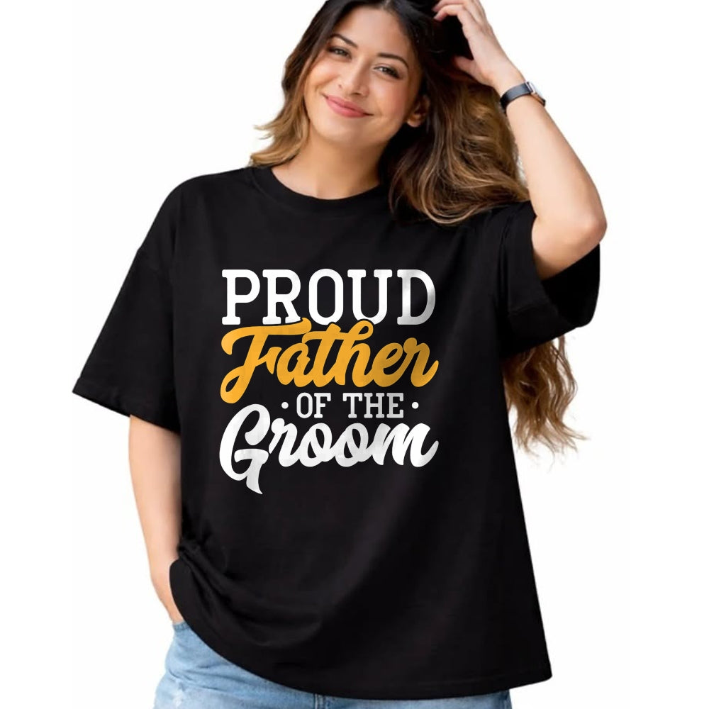 Gift for Dad Shirt, Funny Dad Unisex T-Shirt/Hoodie/Sweatshirt HLT00 – Proud Father Of The Groom Wedding Party Engagement T-Shirt