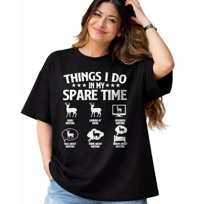 Funny Hunting Shirt, Gift For Hunting Lover Unisex T-Shirt/Hoodie/Sweatshirt HLT00 - Things I Do In My Spare Time - Deer Hunter Hunting Lover T-Shirt