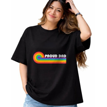 Gift for Dad Shirt, Funny Dad Unisex T-Shirt/Hoodie/Sweatshirt HLT00 – Proud Dad Gay Pride LGBT Flag Vintage Parent Father_s Day T-Shirt