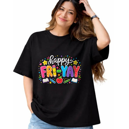 Best Teacher Shirt, Funny Teacher UnisexT-Shirt/Hoodie/Sweatshirt HLT00 - Happy Fri-Yay Teacher Fry Yay Friday Weekend Cute Fri-Yay T-Shirt